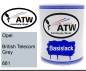Preview: Opel, British Telecom Grey, 661: 1L Lackdose, von ATW Autoteile West.